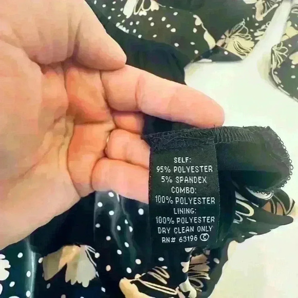 Maggy Boutique black dress, size 4, pleated bust, ties in the back, back zipper. - Picture 11 of 11